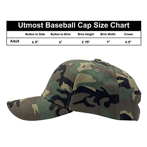 Utmost Structured Baseball Cap With Adjustable Closure - Performance Hat For Outdoor Activities And Custom Embroidery (1Pc Camo Woodland) #TOP3