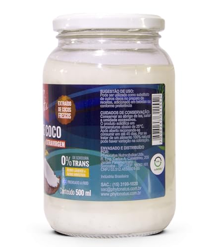 Óleo de Coco Extravirgem 500ml - Empório Nut's