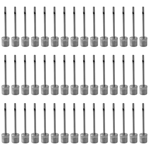 SQXBK 50pcs Stainless Steel Inflatable Ball Pump Needles Metal Inflatable Needle