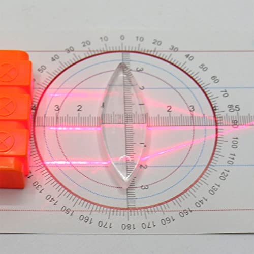 Physics Optical Experiment Set Multifunction Reflector Refraction Triangular Prism Convex Lens Concave Mirror Dial Linear Light Source Teaching Demonstration Equipment for Teacher Student Education