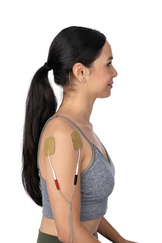 Image of Discount TENS Brand - Lead Wires Compatible with Compex, 2mm Pin, 4 Pack | Molded strain-relief sleeves, durable flexible insulated cable resists kinking and breakage, connects 2 electrodes per wire