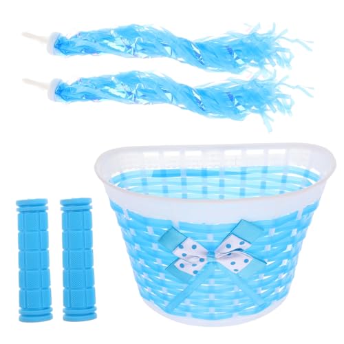 VICASKY 1 Set Bike Basket and Streamers Decorative Handlebar Grip Streamers for Boys and Bicycle Basket Accessories for Enhanced Biking Fun and Style