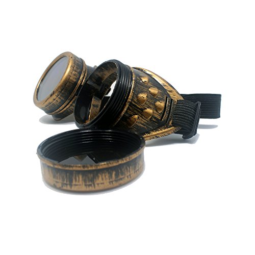 Tambee Vintage Steampunk Goggles Glasses New Sell Gothic-Copper Halloween Face Mask #TOP1