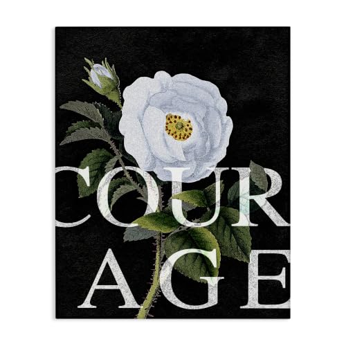 Stupell Industries Courage Text Over Vintage, 16 x 20 Inch Canvas Wall Art