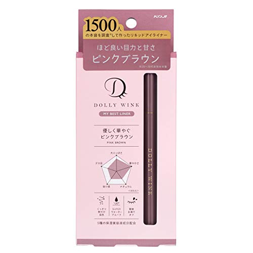 Koji Dolly Wink Pink Brown Eyeliner 1pc Koji Dolly Wink Pink Brown Eyeliner 1pc