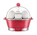Chefman Electric Cooker/Boiler Rapid Maker Steamer & Poacher, 6-Egg Capacity for Hard or Soft Boiled, Poaching & Omelet Tray Included, Ready Signal, BPA-Free, Red