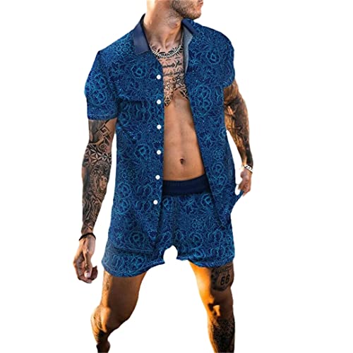 Ensemble chemise hawaïenne homme Tz-251 floral taille M