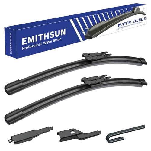 EMITHSUN® 22-Inch Wiper Blades:2-Pack Windshield Wipers for Chevrolet Avalanche Silverado Suburban Tahoe-All-Season Beam Design-Exact Replacement for Chevrolet Cars