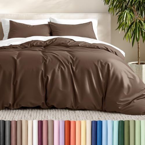 Bare Home Duvet Cover Set 1800 Ultra-Soft (Twin/Twin XL, Cocoa) by Bare Home - Used condition - US$26.78