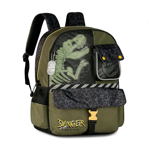 Mochila de Costas T-rex Attack Dinossauro Infantil Escolar Menino TX25027J
