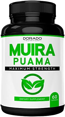 Muira Puama Root Extract 1000mg for Men and Women - Premium Capsules - 60 Count - Zero Fillers - Third Pary Tested - Gluten Free & Non-GMO - USA Made - Quality Guarantee - Tested for Potency & Purity