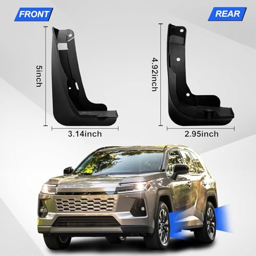 Image of Mud Flaps for 2026 2027 Toyota Rav4 (Not for Woodland), Durable ABS Splash Guards Mud Guards, Protects Against Mud, Rocks, and Debris, 2026 Toyota Rav4 Accessories (4Pcs)