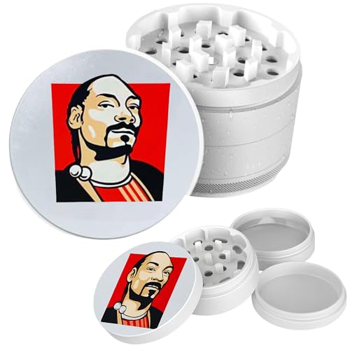 Large Metal Herb Grinder – 4 Piece Spice White Grinder with Magnetic Lid, Sharp Teeth & Pollen Catcher – Durable Aluminum Alloy Grinder (64mm)