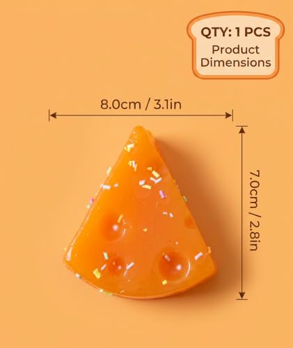 Image of 2Pcs Cheese Squishy, Taba Squishy, Dumpling Squishy-Stretchy Food-Shaped Sensory (brown1)