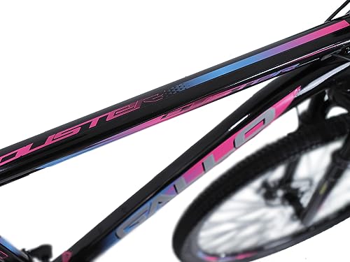 BICICLETA ARO 29 GALLO - 24 VELOCIDADES (21, PRETO COM PINK E AZUL)