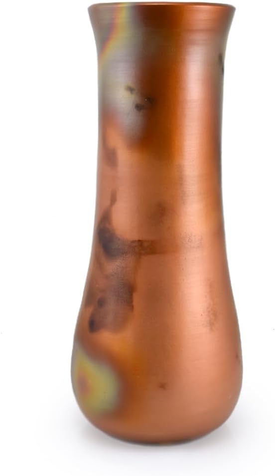 American-Made Copper Patina Oversized Decorative Art Vase, 15.5"