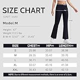 ZENGVEE Bootcut Yoga Pants for Women with Pockets Flared Leggings High Waist Womens Trousers Tummy Control Workout Bootleg Work Pants,C9300-Black-M - Image 7
