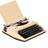 Coffee Manual Typewriter,1980s Traditional Portable Vintage Typewriter Deeply Restored,Manual Typewriter for...