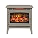 duraflame Freestanding Electric Fireplace Stove Heater with 3D Flame Effect for 1,000 Sq. Ft. Room, French Gray