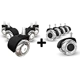 Office Chair Casters Wheels Set of 5-2" Heavy Duty Mute Desk Chair Wheels Replacement 2200Lbs-Univer