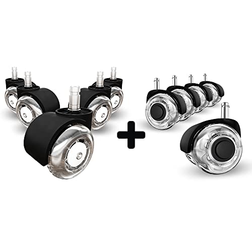 Office Chair Casters Wheels Set Of 5-2" Heavy Duty Mute Desk Chair Wheels Replacement 2200Lbs-Universal Fit Wheels For Office Chair #TOP8