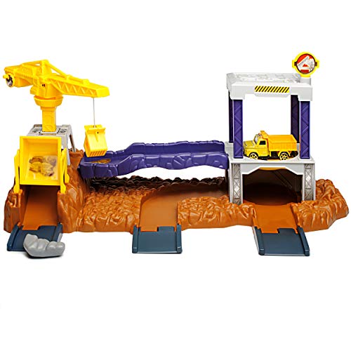 Motormax Baustelle mit Fahrzeug und Zubehör mit vielen Funktionen 1/64 – Bild 6