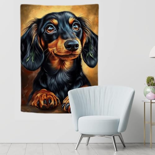 Tapisseries murales teckel de haute qualité - Tenture décorative élégante pour maison