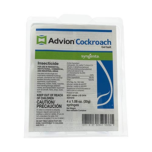 Syngenta 383920 Advion Cockroach Gel Bait 4 X 30 Gram Tubes Roach Control, 4 30, Brown #TOP1