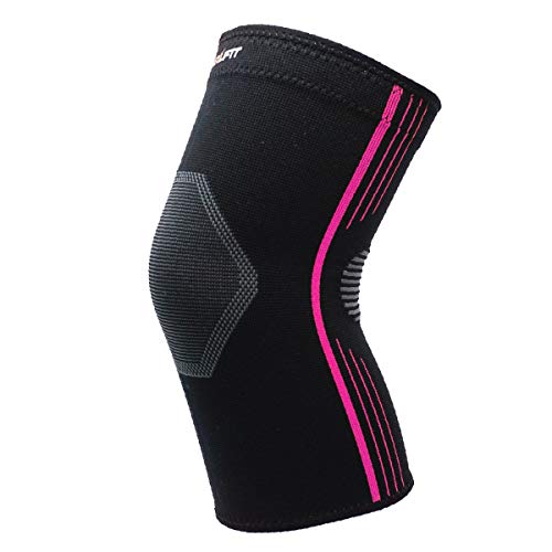 NeoAlly Premium Knee Compression Sleeve for Women Medical-Grade Compression Knee Support for Pain Relief Breathable Knee Brace for Running, Purple, Large, Single