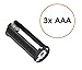 Produktbild Batteriehalter Gehäuse Box für 2-3-4 Mignon AA/Micro AAA / 9V Batterien Akku Akkus Halter Batterienhalter Akkuhalter Einbaubatterienhalter Ersatzbatterienhalter (3X Micro AAA-Batterien rund)