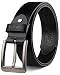 Buffway Men’s Full Grain Leather Belt – Solid One-Piece Leather, 1.5” Wide for Jeans & Business Casual, Gift Box Included - 38” Black