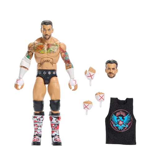 L'action figure WWE Top Picks Elite Collection di CM Punk ricrea questa superstar WWE in scala da 15,24 cm!