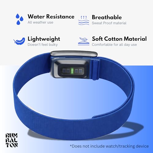 Image of Hydra Soft Bicep Strap for WHOOP 5.0 One /Peak /Life MG Band - Breathable Adjustable Waterproof Replacement Bicep Strap for WHOOP Band 5.0 - Not Compatible with Gen 4 (Blue, One /Peak)