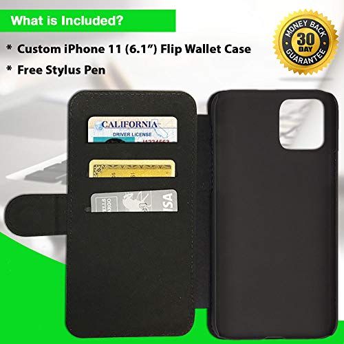 Innosub Flip Wallet Case Compatible With Iphone 11 (6.1") (Bride Of Frankenstein) With Adjustable Stand And 3 Card Holders | Shock Protection | Lightweight | Includes Free Stylus Pen #TOP2