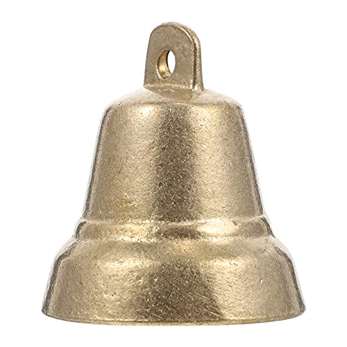 YARNOW Cloche en Laiton Antique Ornements d'arbre Pendentif Cloche en Or Cloches en Laiton pour L'artisanat Bricolage Jingle Bell Cloche Suspendue Rustique Dîner Cintre Démodé Cuivre