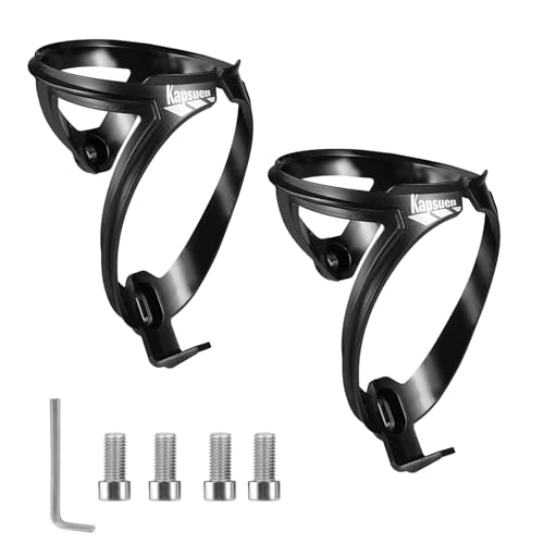 Kapsuen Flaschenhalter Fahrrad - 2er Pack Getränkehalter Fahrrad mit Schrauben, Leicht Stark Trinkflaschenhalter für MTB, Rennrad