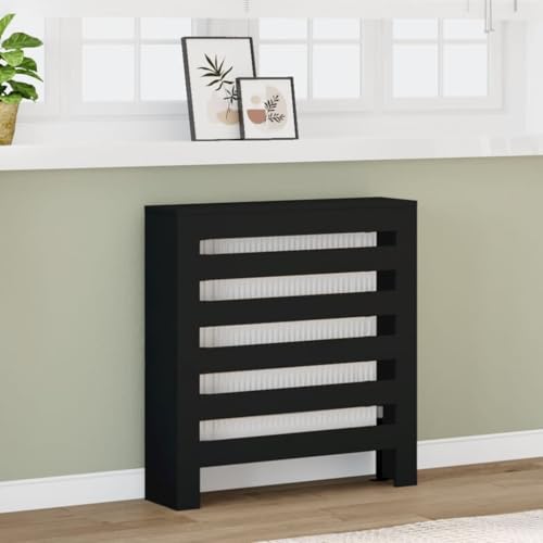 Cubierta para radiador negra de 78 cm para ocultar calefacción