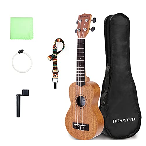 【入門セット】ハートが可愛いマホガニー材のソプラノウクレレ【ウクレレ専門店】 Amazon.co.jp: ソプラノウクレレ Hua Wind 初心者セット マホガニー 21