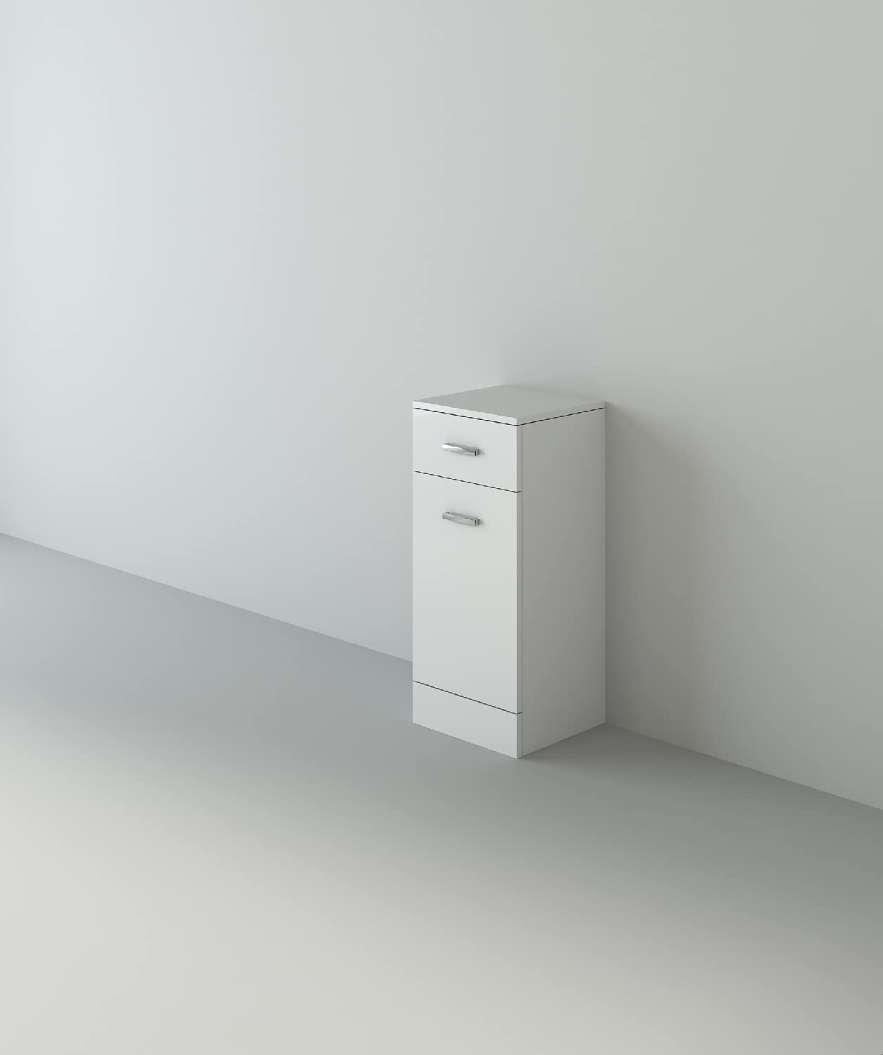 Ibathuk Belgravia Horizontal Single Slim Flat Panel Radiator White 600mm X 456mm-White from B&Q