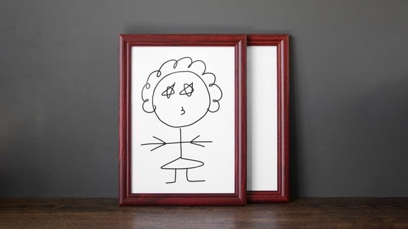 blue-ther Picto Transpo Magic Tricks Magician Stage Party Gimmick Props Illusion Mentalism Funny Drawing Switch Places Frame Magia