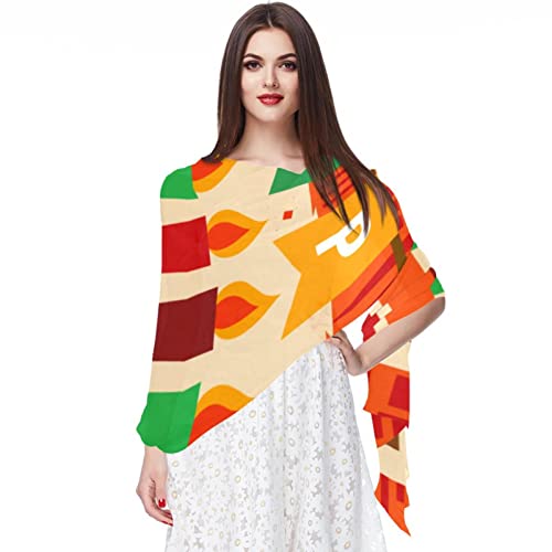 Foulard en mousseline de soie de haute qualité au design monstre jaune