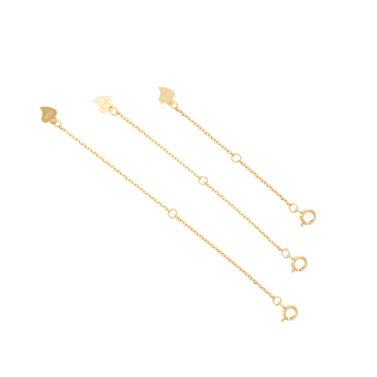 ABOOFAN 2 Set di Catene per La Creazione di Gioielli Catene per Braccialetti Collane Catene di Estensione Robuste E Facili da Usare 3 Pezzi * 2