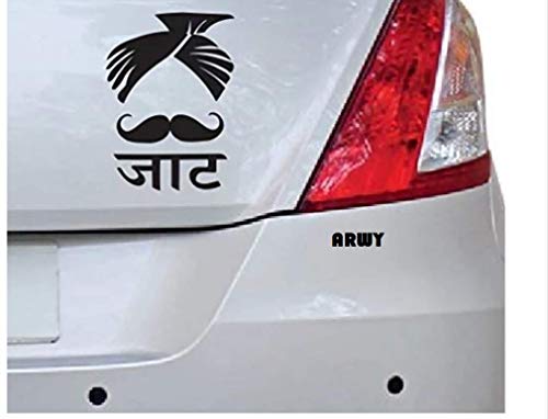 Image of car Stickers Exterior Jaat Car Sticker,Car Bumper,Hood,Glass Sticker(PVC Vinyl) Black