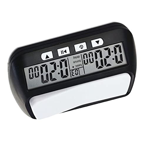 Zerodis Professional Chess Clock Timer with Alarm, 3 in 1 Multi Function Portable Chess Timer for Board Games Black - Image 2
