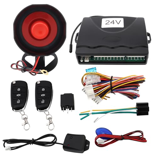 Image of Universal 24V Auto Car Alarm Keyless Entry System for Truck /SUV with Remote Control, Car Alarm Security System