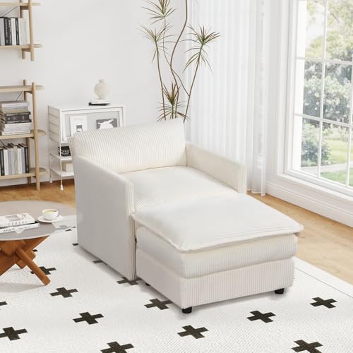 Sillón Oversized Plegable Beige miniatura 3