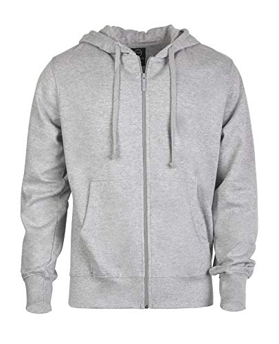 ET TU Zip Up Hoodie - Men's Cotton Blend Lightweight Fleece Zip Up
