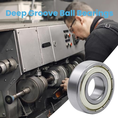 Image of Antrader 4Pcs Metal Shielded 6204Z 20 x 47 x 14mm Deep Groove Ball Bearings | 6204ZZ Ball Bearing,Double Shielded Bearing,High Carbon Steel Bearings