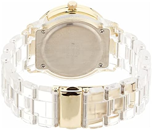 XOXO Relógio feminino XO5527 claro com strass em caixa dourada