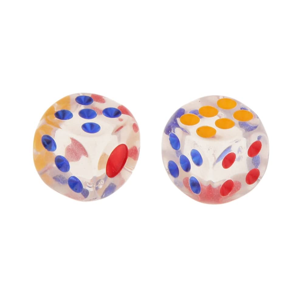 Juego de 50 piezas de 6 caras W¨¹ Rfel Set, 16 mm acrílico transparente W¨¹Rfel for ¹r DND, RPG, Tenzi, Yahtzee, Juegos de mesa, enseñanza de matemáticas